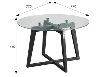 Стеклянный столик Рилле-445 (серый графит) в Шахтах - предосмотр 5