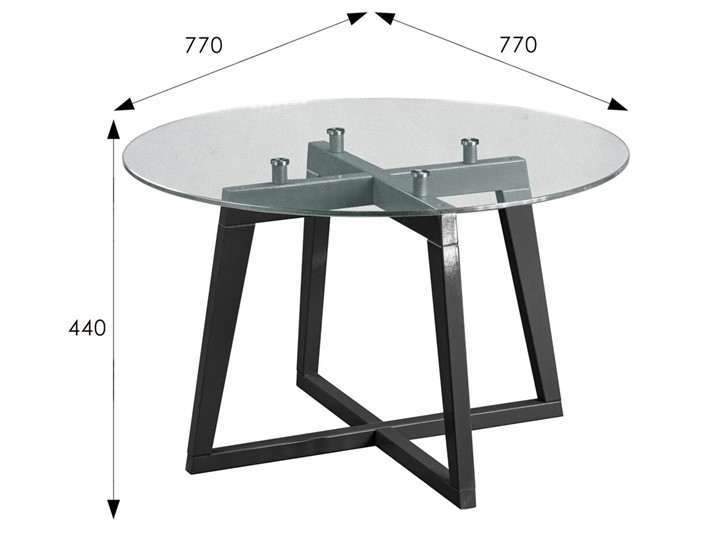 Стеклянный столик Рилле-445 (серый графит) в Шахтах - изображение 5