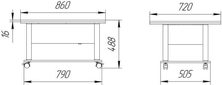 Складной стол-трансформер Дебют-3, венге темный/черный в Шахтах - изображение 1