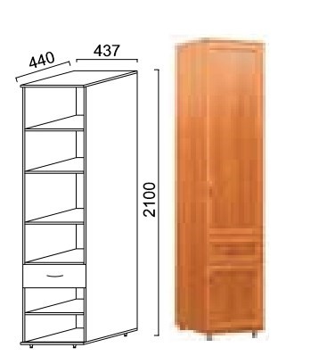Шкаф распашной Александра-1, ПР-4, шимо светлый, МДФ с кожзамом в Шахтах - изображение