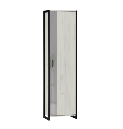 Одностворчатый шкаф Техно ЛД 678.320.000.002 Дуб крафт белый/черный (Корпус+дверь) в Шахтах - изображение