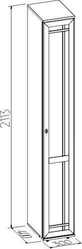Распашной шкаф Sherlock 73 + Фасад правый, Дуб Сонома в Шахтах - изображение 3