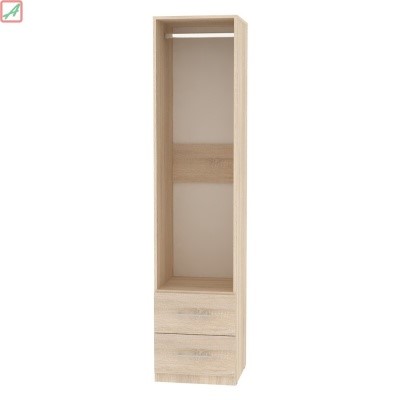 Распашной шкаф Риал (H20) 198х45х45 ручка рейлинг, Белый/ДСС в Таганроге - изображение 1