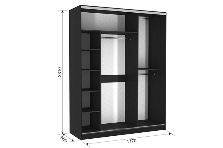 Шкаф 3-х дверный Бассо 1-600, Дуб млечный в Шахтах - изображение 1