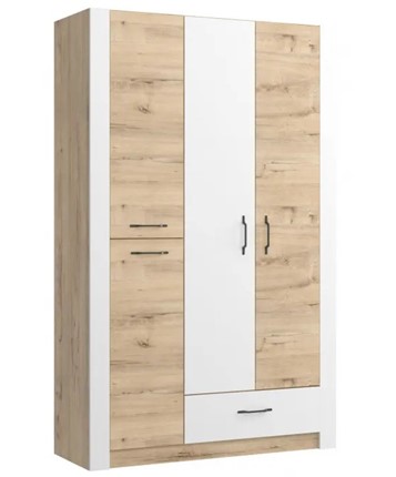 Шкаф гардеробный Ева 5 М2 дуб ирландский/белый матовый в Батайске - изображение