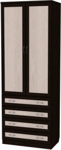 Шкаф распашной 103 со штангой, цвет Венге в Шахтах - изображение