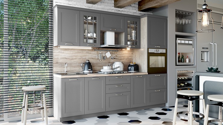 Угловой кухонный гарнитур Одри №2 (Серый) в Шахтах - изображение 2
