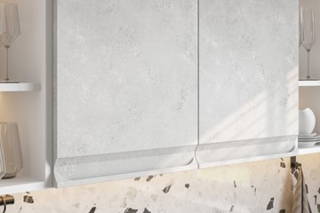 Угловой кухонный гарнитур Вельвет, бетон графит/бетон снежный в Шахтах - предосмотр 4