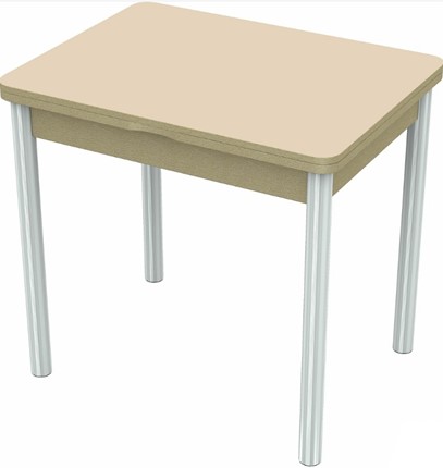 Стол раздвижной Бари хром №6 (стекло молочное/дуб выбеленный) в Шахтах - изображение