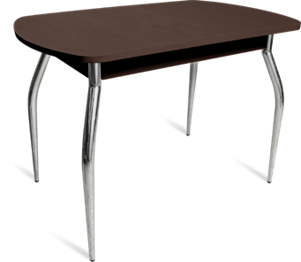 Кухонный стол ПГ-05 ЛДСП, венге ЛДСП/35 гнутые металл хром в Шахтах
