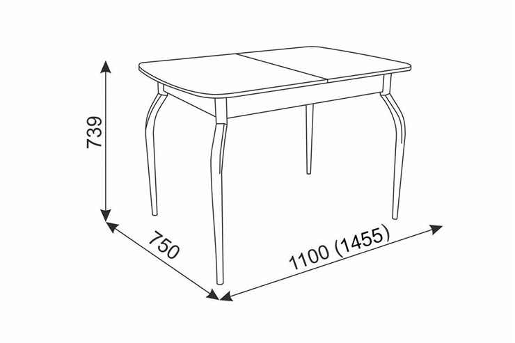 Обеденный раздвижной стол Танго, белый/геометрия в Шахтах - изображение 2