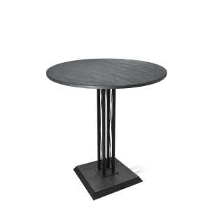Маленький обеденный стол SHT-TU6-BS2/H110 / SHT-TT 90 МДФ (каменный уголь/черный) в Шахтах