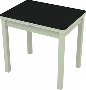 Раздвижной стол Бари дерево №8 (стекло черное/белый) в Шахтах