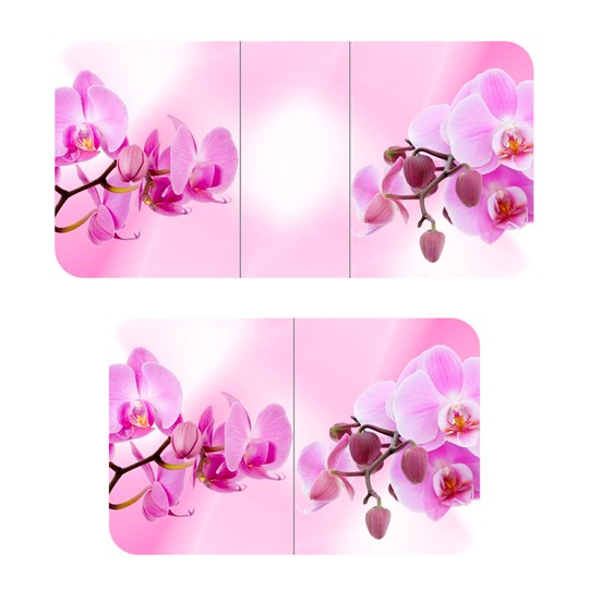 Кухонный стол раскладной ПГ-02СТФ белое/орхидея/39 прямые трубы хром в Шахтах - изображение 2