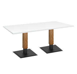 Кухонный стол SHT-TU22 (2 шт.)/ТT 120/80 (дуб брашированный коричневый/черный муар/белый шагрень) в Шахтах