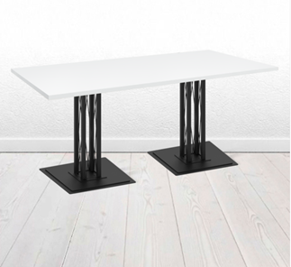 Кухонный обеденный стол SHT-TU6-BS1 (2 шт.)/ТT 120/80 (черный/белый шагрень) в Шахтах