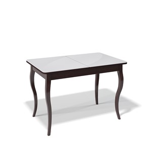 Кухонный раздвижной стол Kenner 1100C (Венге/Стекло белое сатин) в Шахтах