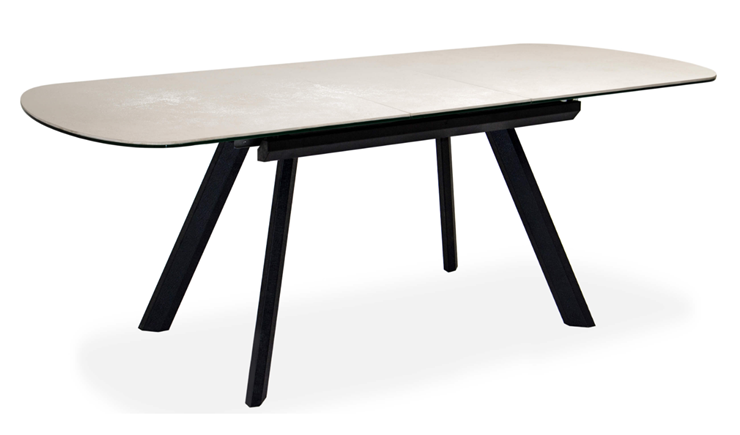 Кухонный раздвижной стол Шамони 1CQ 140х85 (Oxide Avorio/Графит) в Шахтах - изображение 1