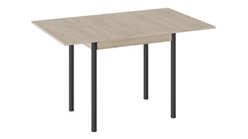 Кухонный раздвижной стол Родос тип 2 с опорой d40 (Черный муар/Дуб Сонома) в Таганроге - предосмотр 1