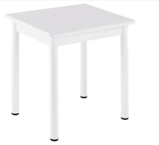 Кухонный пристенный стол СПА-01 МДФ, белый МДФ/белое дерево/36 прямые трубки белый в Шахтах