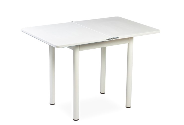 Кухонный стол СПА-02 СТФ, белый/фотопечать ромашки/опоры белый в Шахтах - изображение 1
