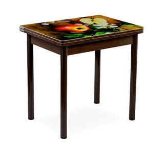 Кухонный пристенный стол СПА-02 СТФ, венге/фотопечать дерево/опоры коричневый в Шахтах - предосмотр