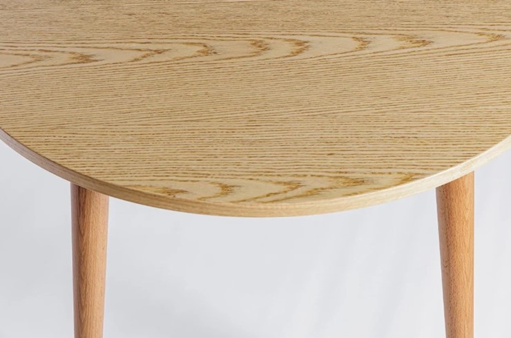 Обеденный круглый раздвижной стол Шпон Дуба 677 С д. 100 см МДФ в Шахтах - изображение 18