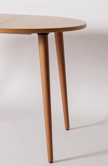 Обеденный круглый раздвижной стол Шпон Дуба 677 С д. 100 см МДФ в Шахтах - изображение 20