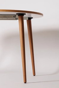 Обеденный круглый раздвижной стол Шпон Дуба 677 С д. 100 см МДФ в Шахтах - предосмотр 21