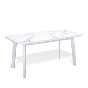 Кухонный раздвижной стол AA1400 (белый/керамика мрамор белый) в Шахтах