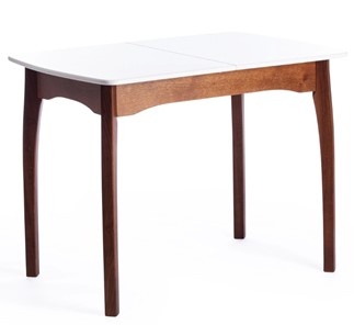 Кухонный раскладной стол Caterina, бук/мдф, 100+30x70x75, коричневый, белый арт.15856 в Шахтах
