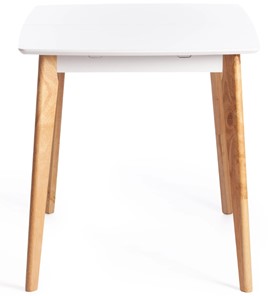 Раздвижной стол Claire, дерево гевея/МДФ, 110+30x75x75 Белый/натуральный арт.15111 в Таганроге - предосмотр 2