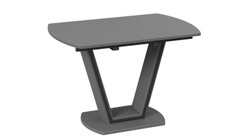 Раздвижной стол Дели Тип 2 (Серый софт, Стекло матовое серое) в Шахтах