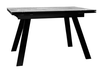 Раздвижной стол DikLine DKL140 Керамика Серый мрамор/опоры черные (2 уп.) в Таганроге