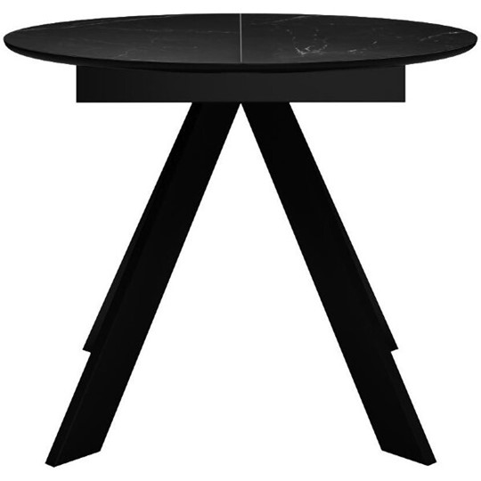 Кухонный стол раскладной DikLine SKC100 D1000 Керамика Черный мрамор / опоры черные в Таганроге - изображение 1
