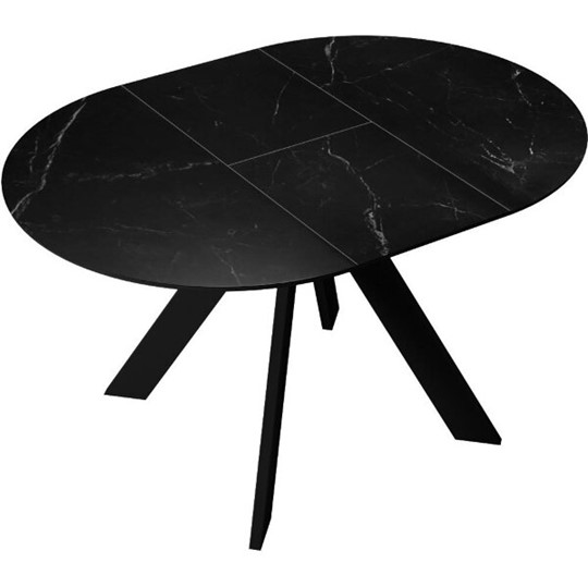 Кухонный стол раскладной DikLine SKC100 D1000 Керамика Черный мрамор / опоры черные в Таганроге - изображение 6