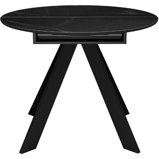 Кухонный стол раскладной DikLine SKC100 D1000 Керамика Черный мрамор / опоры черные в Таганроге - изображение 7