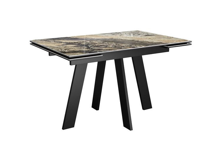 Раздвижной стол DikLine SKM120 Керамика Amadeus/подстолье черное/опоры черные в Шахтах - изображение 4