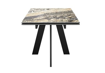 Раздвижной стол DikLine SKM120 Керамика Amadeus/подстолье черное/опоры черные в Батайске - предосмотр 5