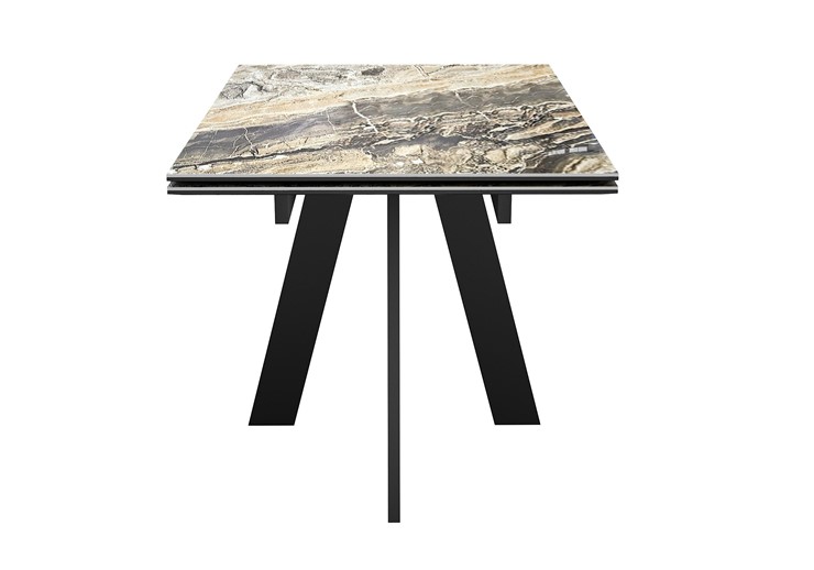 Раздвижной стол DikLine SKM120 Керамика Amadeus/подстолье черное/опоры черные в Батайске - изображение 5