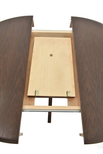 Кухонный раздвижной стол Фабрицио-1 исп. Круг 820, Тон 9 (Морилка/Эмаль) в Шахтах - изображение 6