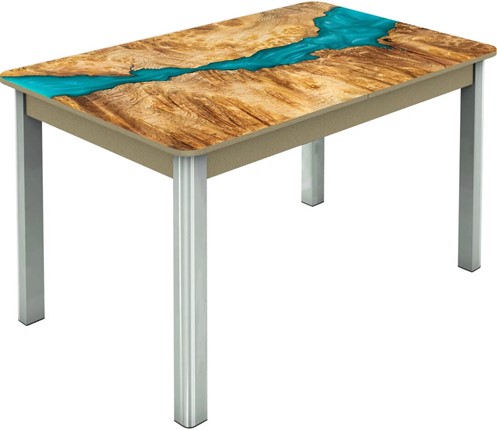 Кухонный стол раскладной Гамбург исп.2 ноги метал. крашеные №23, Фотопечать (Дерево №30) в Шахтах - изображение