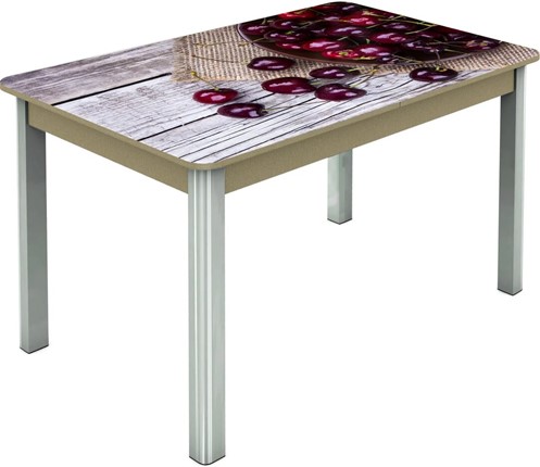 Раздвижной стол Гамбург исп.2 ноги метал. крашеные №23, Фотопечать (Фрукты №29) в Шахтах - изображение