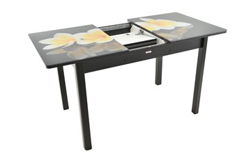 Кухонный стол раскладной Гамбург Мини, ноги метал. крашеные №23 (Exclusive h103/венге) в Шахтах - предосмотр 2