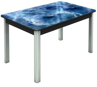Кухонный стол раскладной Гамбург Мини, ноги метал. крашеные №23 (Exclusive h126/черный) в Шахтах - предосмотр