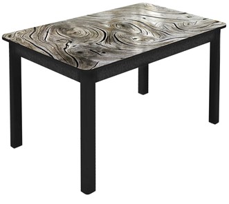 Кухонный стол раздвижной Гамбург Мини, ноги метал. крашеные №23 (Exclusive h140/черный) в Шахтах - предосмотр