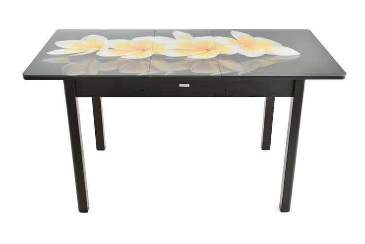 Кухонный стол раздвижной Гамбург Мини, ноги метал. крашеные №23 (Exclusive h140/черный) в Шахтах - изображение 8