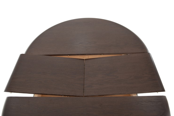 Кухонный стол раздвижной Леонардо-1 исп. Круг 1000, тон 4 (Морилка/Эмаль) в Шахтах - изображение 5