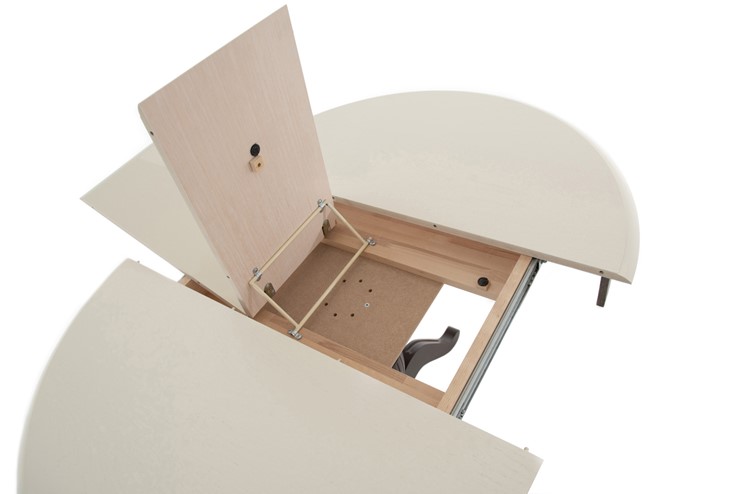 Кухонный стол раздвижной Леонардо-1 исп. Круг 1000, тон 4 (Морилка/Эмаль) в Шахтах - изображение 6