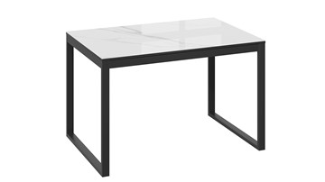 Раздвижной стол Маркус Тип 1 (Черный муар, Стекло белый мрамор) в Шахтах - предосмотр 2